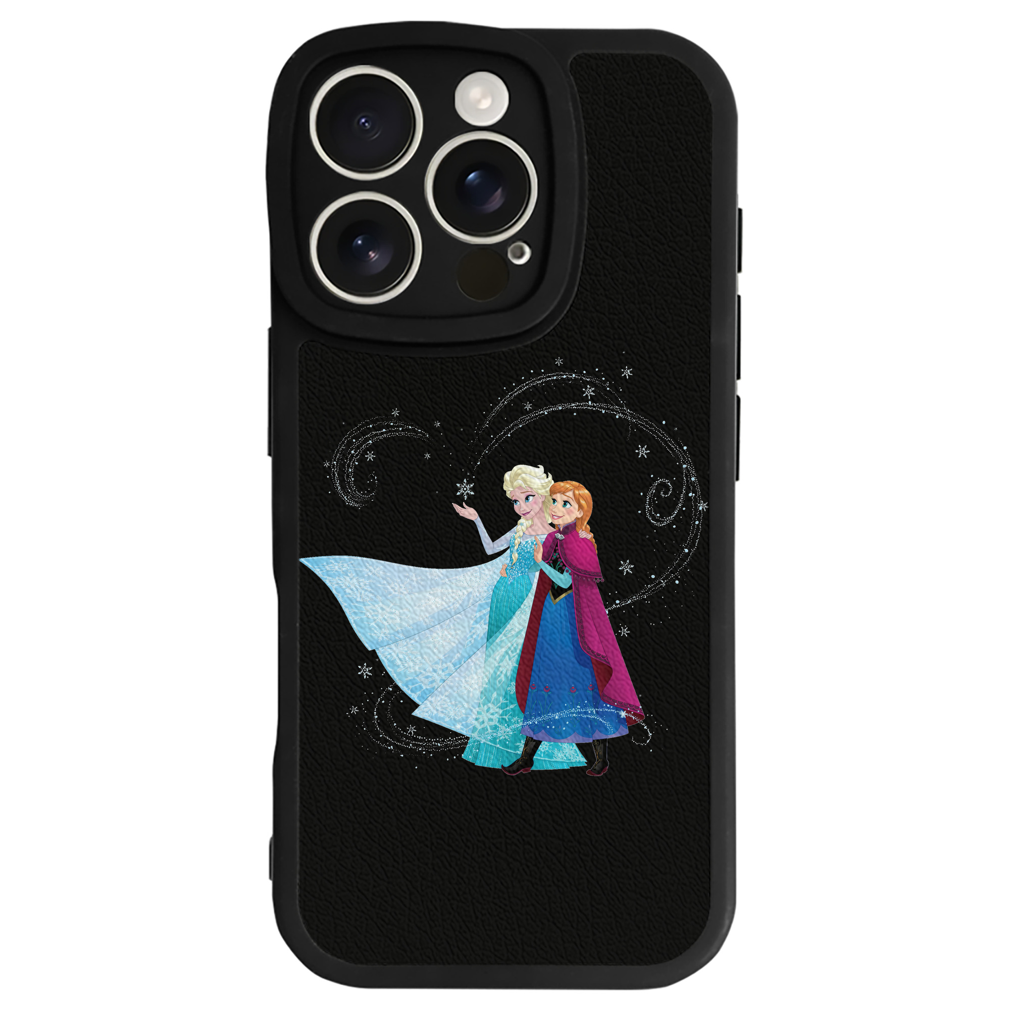 （画像用） アナと雪の女王 アンナ エルサ Frozen Anna Elsa 【iPhone 16シリーズ対応】シリコンスマホケース（レザー調） 材質：シリコン